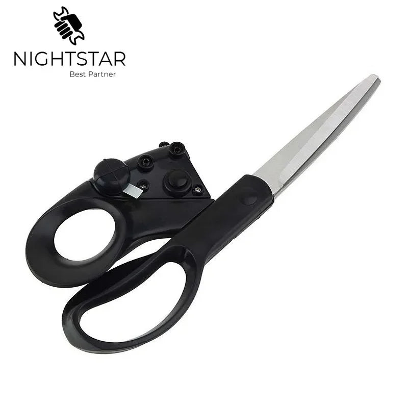 2024 Popular New Professional Laser Guided Scissors For home Crafts Wrapping Gifts Fabric Sewing Cut Straight Fast Scissor Shear